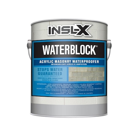 Defenseguard 1 gal WaterBlock Water-Based Latex Waterproofing Concrete Stain, White DE3310285